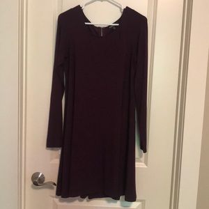 Long Sleeved Maroon Dress